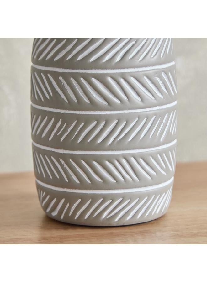 هوم بوكس مصباح طاولة سيراميك بغطاء كتان 35.3 سم - Image 4