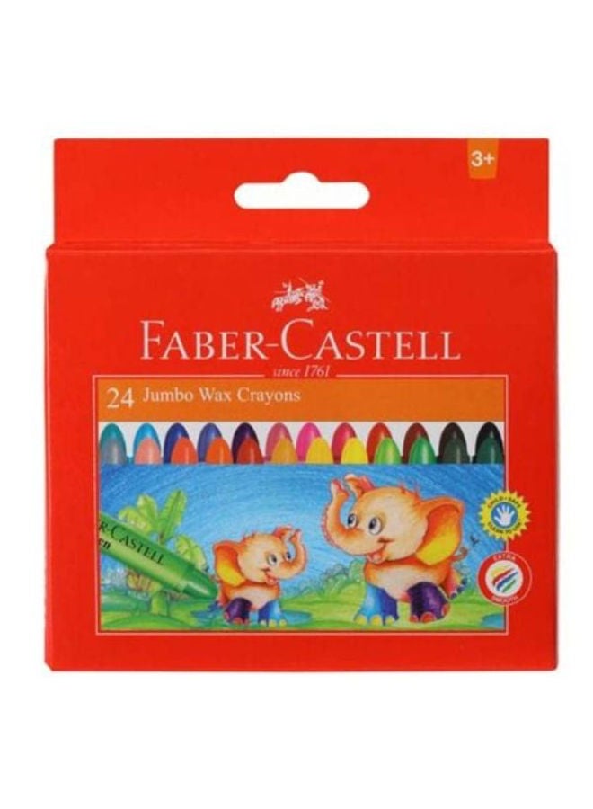 24 Wax Crayons Jumbo 11*90 Mm