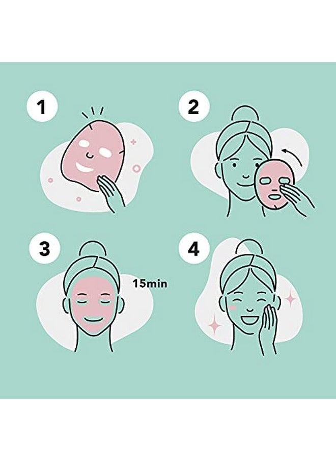 Celavi Cosmetics - Celavi Essence Facial Face Mask Paper Sheet Korea Skin Care Moisturizing 12 Pack (Mix 2 Of Each) - Image 1