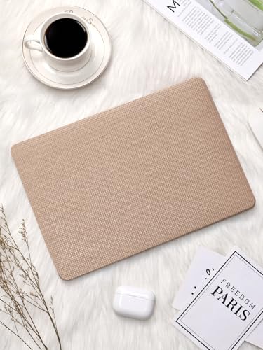 Seorsok Compatible with MacBook Pro 14inch Case 2026 2025-2021 M5 M4 M3 A3426 A3427 A3434 A3112 A3185 A3401 M2 A2779 M1 A2442,Plastic Hard Shell Case&Keyboard Cover,Brown Woven No Logo Cutout - Image 4