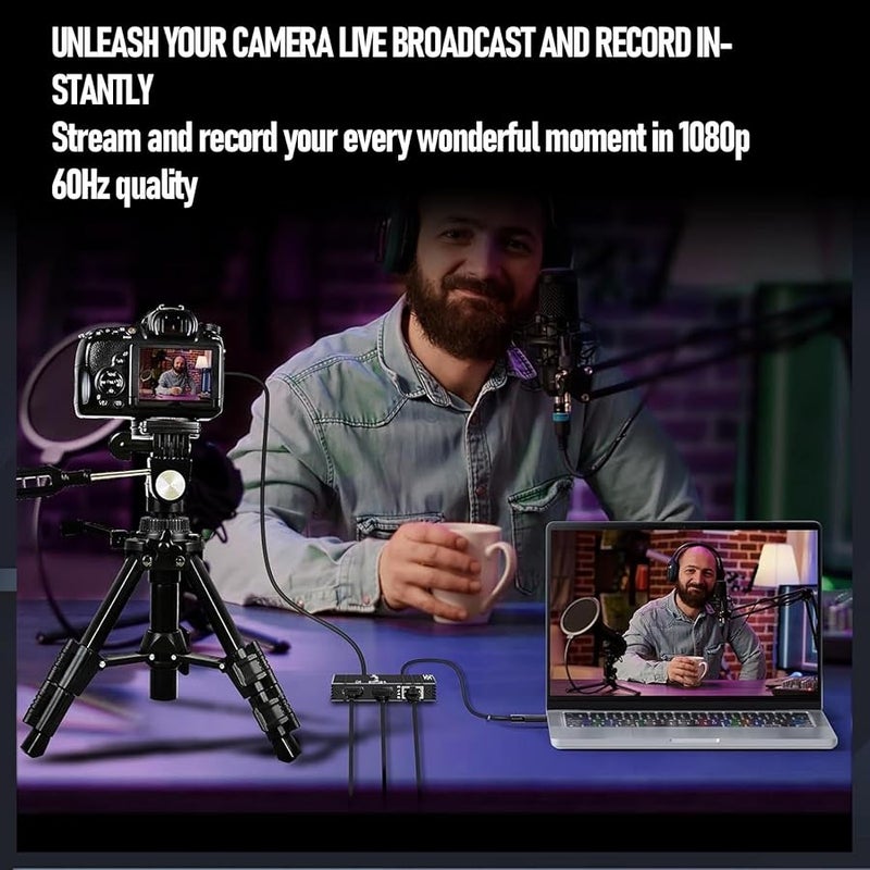 Fockety 4K HDMI Video Capture Card USB 3.0 Low Latency for Streaming Recording Gaming PC Laptop Camera - Image 5