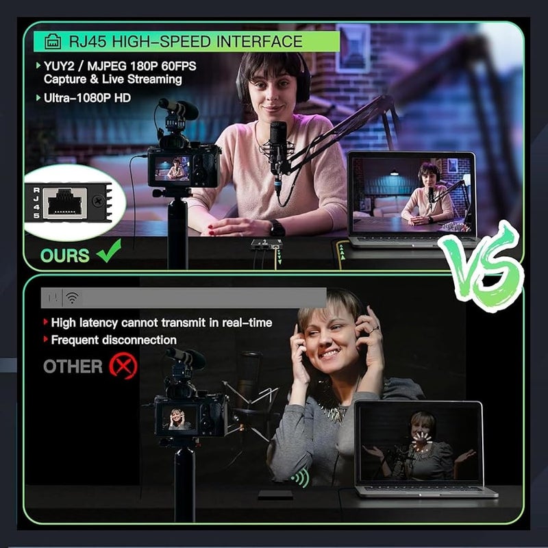 Fockety 4K HDMI Video Capture Card USB 3.0 Low Latency for Streaming Recording Gaming PC Laptop Camera - Image 3