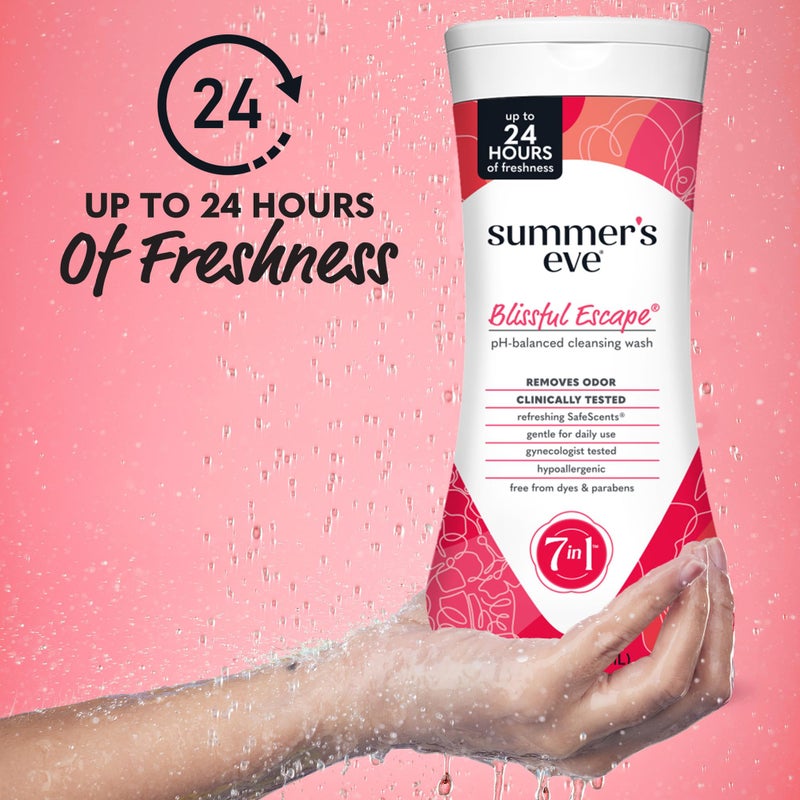 Summer's Eve Blissful Escape All-Over Daily Feminine Wash, pH-Balanced Body Wash for Women, Removes Vaginal Odor and Refreshes, 15 Fl Oz - Image 2