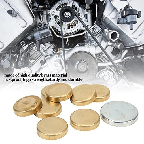 Camrusic Engine Freeze Plug Kit Brass Freeze Frost Expansion Plug Parts MPE-100BR Compatible with Chevy Small Block 283ci 305ci 327ci 350ci 1957-1997 - Image 2