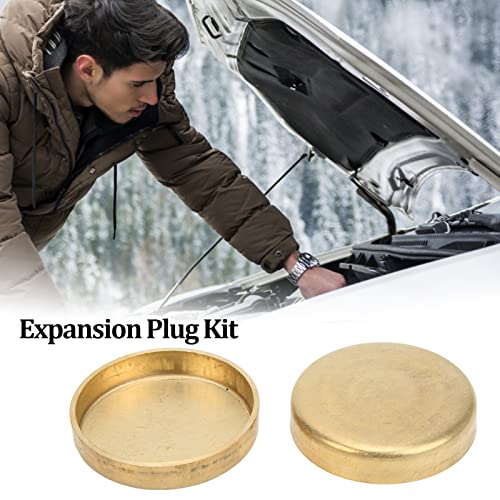 Camrusic Engine Freeze Plug Kit Brass Freeze Frost Expansion Plug Parts MPE-100BR Compatible with Chevy Small Block 283ci 305ci 327ci 350ci 1957-1997 - Image 3