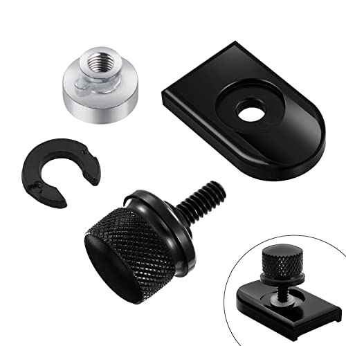 PBYMT Rear Seat Bolt Quick Release Seat Tab Cover Screws Hardware Kit Compatible for Harley Road King Street Electra Glide Dyna Softail 1997-2025 - Image 1
