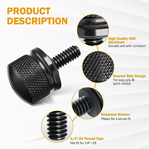 PBYMT Rear Seat Bolt Quick Release Seat Tab Cover Screws Hardware Kit Compatible for Harley Road King Street Electra Glide Dyna Softail 1997-2025 - Image 4