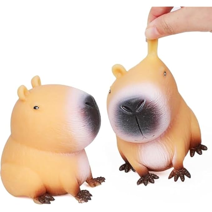 FOPINOA Squishy Squeeze Toys, 2 Pack Fidget Toys Soft Animal Stress Relief Ball for Kids Party Favor - Image 1