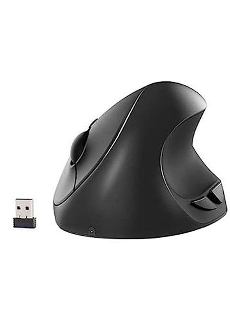 Small Hand Ergonomic Mouse, Vertical Wireless Mouse - Rechargeable 2.4GHz Optical Vertical Mice: 3 Adjustable DPI, 6 ons, for Laptop, PC, Computer, Desktop, Notebook, etc. - Image 1