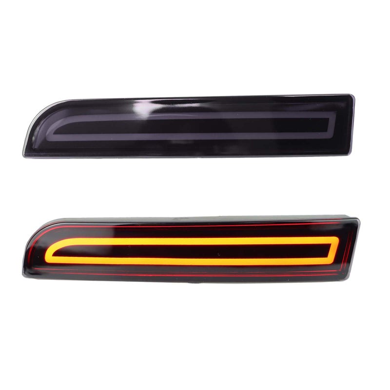 GEEGEETOP Rear Reflector Bumper Fog Light Assembly kit for Mitsubishi Lancer 20082017Evolution X 20082017Outlander 20112012Turn Signal LightBrake LightDRL SMOKED STYLE