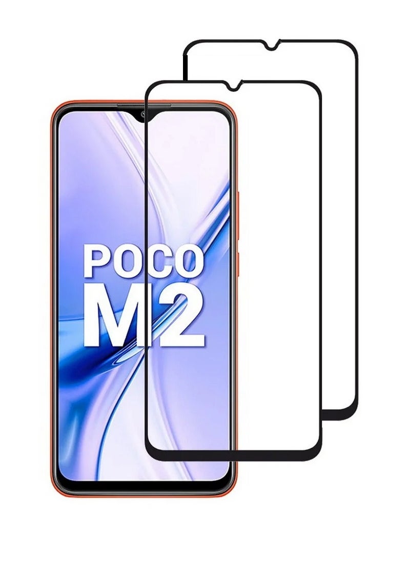 Super 2 Pieces Tempered Glass Screen Protector 5D Designed For Xiaomi Poco M2 Full Glue Edge to Edge Full Screen Coverage And Bubble Free - Image 1