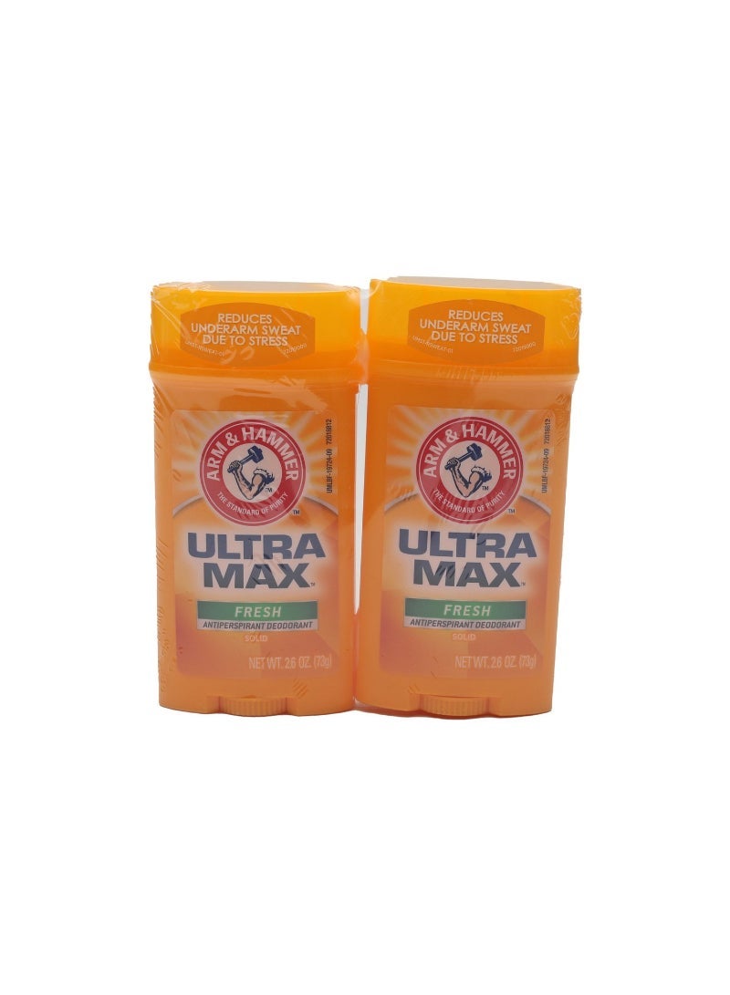 Arm & Hammer Ultra Max Fresh Anti-Perspirant Deodorant Stick 2 x 73 g