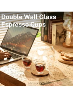 Double Walled Glasses Coffee Mugs for Espresso Coffee, Turkish Tea, Insulated Layer Coffee Cups, 6pcs Clear Glass Mugs, Espresso Shot Glass, Perfect for Cappuccino, Tea, Latte, Espresso, Hot Beverage, Wine, Microwave Safe Set of 6 pcs 80ml 250ml - pzsku/Z30A9779DABBFE8CBD447Z/45/_/1734753925/8863f77a-2cd8-475f-a6b5-22835bca14d4