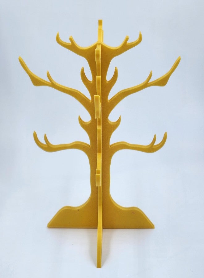 CUBIX3D Gold Tree Jewellery Stand Organizer Holder | Decorative Branch Display for Necklaces, Earrings, Rings, Bracelets | Elegant Tabletop & Vanity Decor for Women & Girls - Image 4