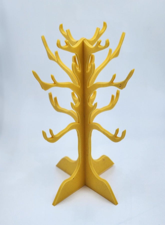 CUBIX3D Gold Tree Jewellery Stand Organizer Holder | Decorative Branch Display for Necklaces, Earrings, Rings, Bracelets | Elegant Tabletop & Vanity Decor for Women & Girls - Image 1