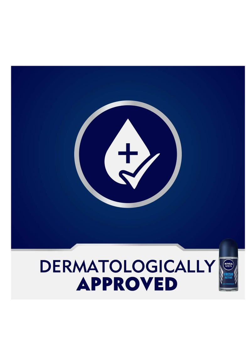 نيفيا مزيل عرق فريش أكتيف رول أون 50 مل (عبوة من قطعتين) - Image 4