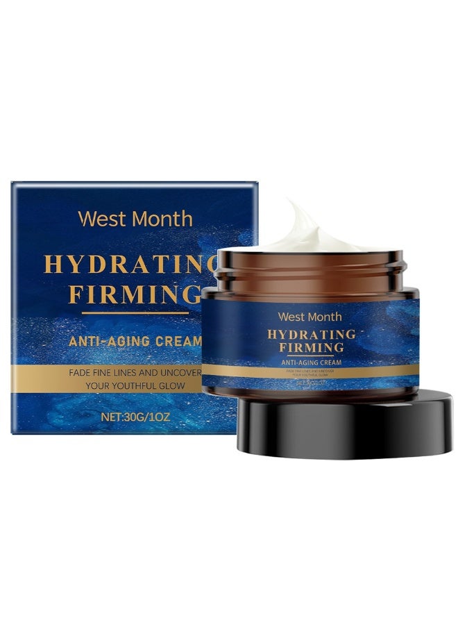 WEST MONTH Hydrating Firming Facial Cream, Daily Moisturizing Face Cream for Skin Care, 30g - Image 1