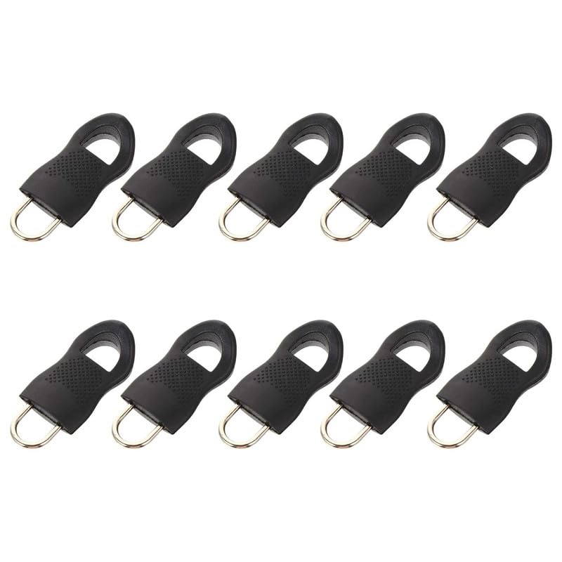 PARVY Universal Detachable Zipper Puller, 10 pcs Zipper Pull Tab Zipper Tags Cord Pulls Zipper Extension Zip Fixer for Bags, Purses, Luggage, Backpacks, Pants, Jackets, Boots, Tent(10PCS) - Image 2