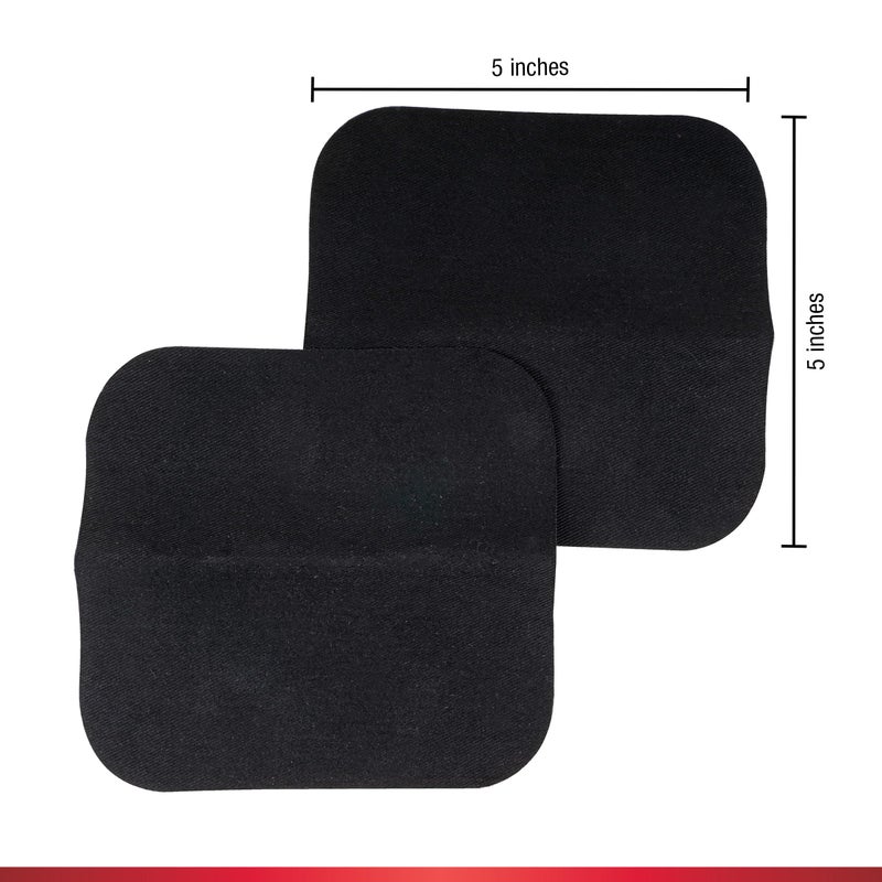 SINGER 00065 Iron-On Patches for Clothing Repair, 5-inch by 5-inch, 2-Count, Black - Image 4