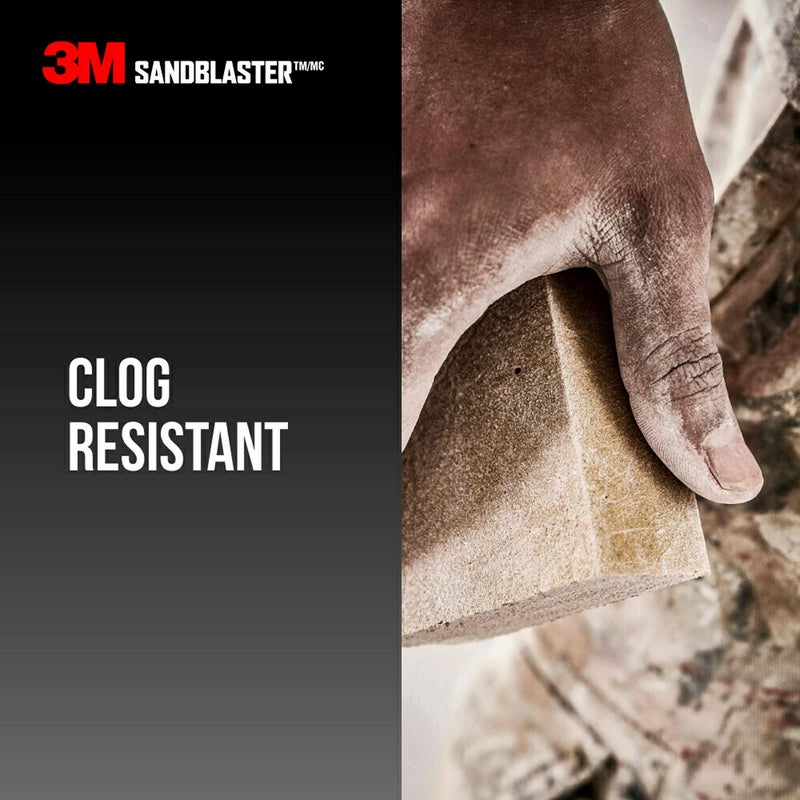 3M SandBlaster Sanding Sponge, Maroon, 3.75 in. x 2.5 in. x 1 in., 100 Grit - Image 5