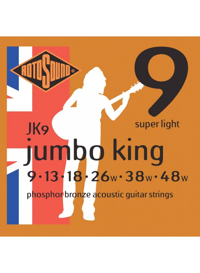 Rotosound Jumbo King Super Light Phosphor Bronze Acoustic Guitar Strings