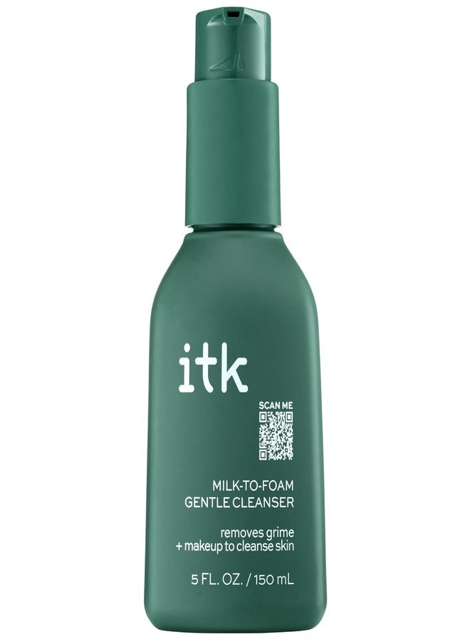ITK Skincare 2-in-1 Milk-To-Foam Gentle Cleanser - Effective Face Wash + Makeup Remover with Vitamin B5, Pineapple + Coconut Enzymes for Radiant Skin - Cleanse, Remove Excess Makeup + Moisturize Skin - Image 1