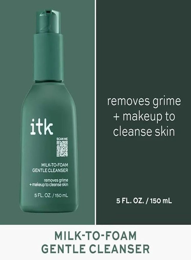 ITK Skincare 2-in-1 Milk-To-Foam Gentle Cleanser - Effective Face Wash + Makeup Remover with Vitamin B5, Pineapple + Coconut Enzymes for Radiant Skin - Cleanse, Remove Excess Makeup + Moisturize Skin - Image 2