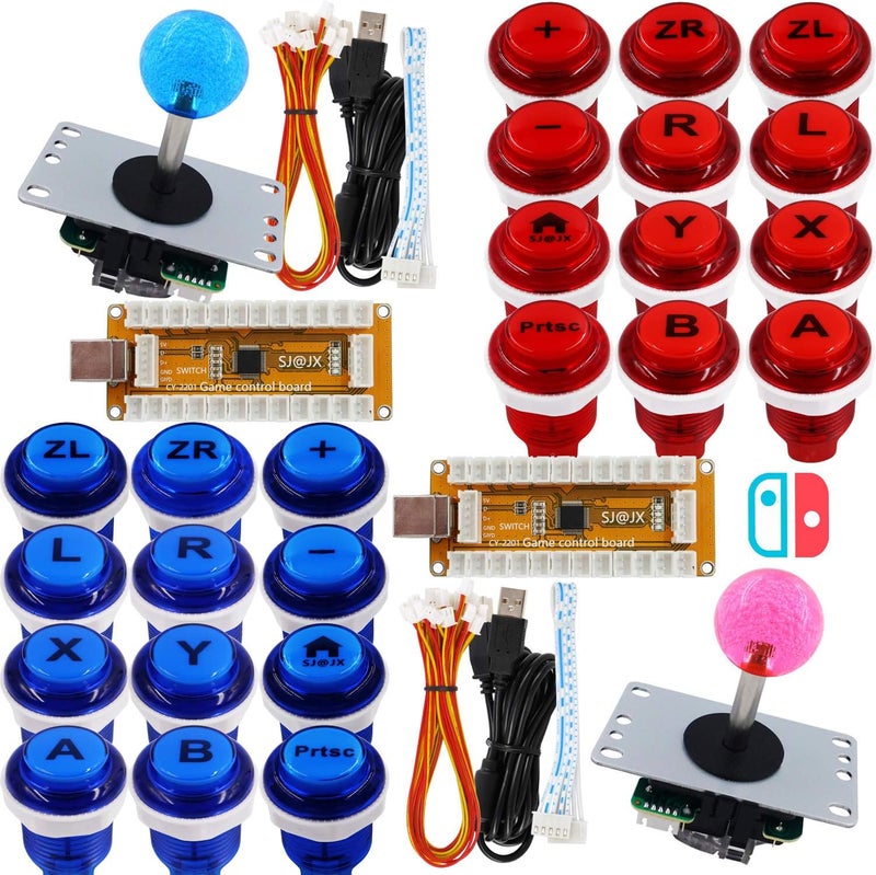 SJ@JX Arcade Game Controller USB Encoder 2 Player Gamepad Cherry MX Microswitch Button 8way Joystick for Nintendo Switch PC PS3 Retropie Raspberry Pi MAME - Image 1