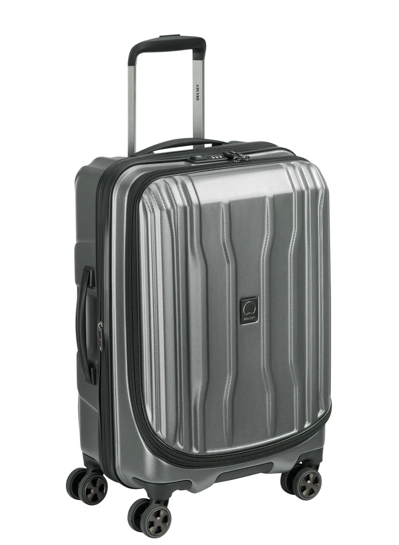 DELSEY Paris Cruise 58cm Hardcase 4 Double Wheel cabin Luggage Trolley Platinum