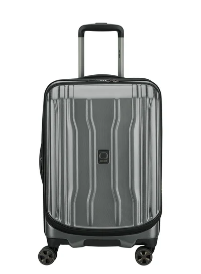 DELSEY Paris Cruise 58cm Hardcase 4 Double Wheel cabin Luggage Trolley Platinum