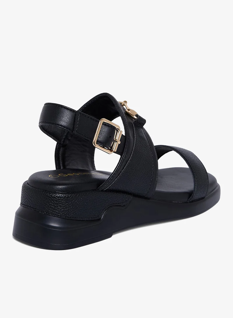Geoomnii BLACK Geoomnii Comfort Slide Sandals for Women – Cushioned Slip-On Casual Sandals for Daily Wear, Home, Travel & Walking for Women | Best Price UAE