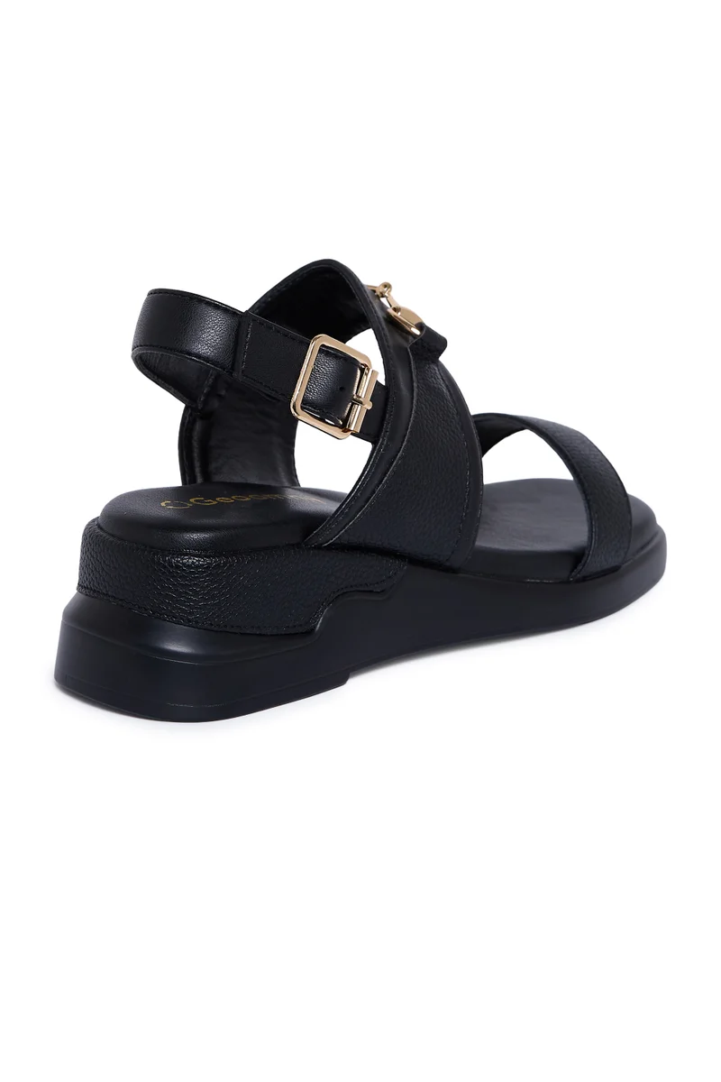 Geoomnii BLACK GEOOMNII Ladies Comfort Sandals in BLACK | Comfortable Everyday Footwear for Women | Best Price UAE