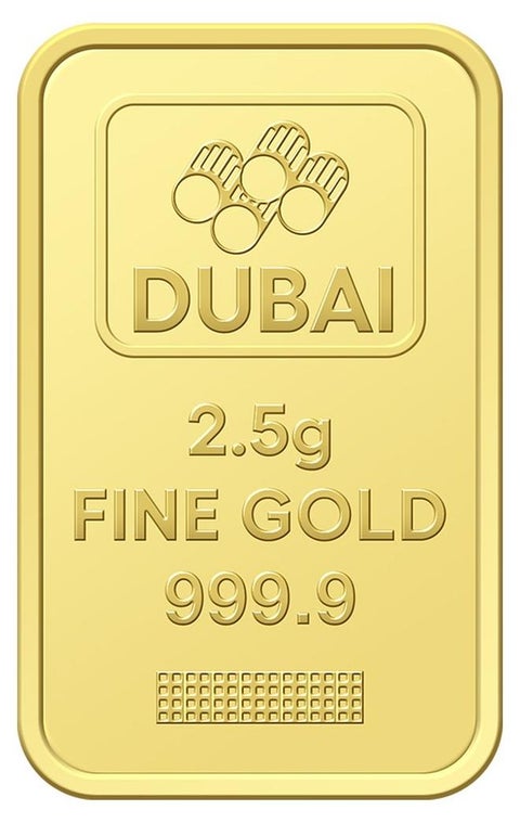 دبي 2.5 جرام سبيكة ذهب نقي 999.9 عيار 24 قيراط - 2.5 جرام