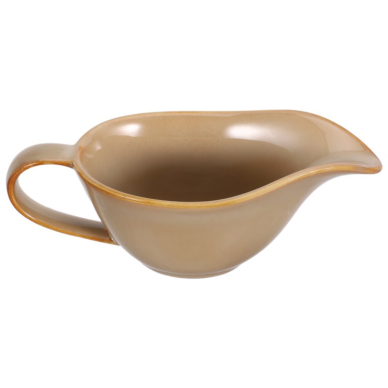 Porcelain Gravy Boat Sauce Pitcher Ceramic Jug with Spout Creamer Gravy Cup Sauce Pot for Dining Salad Dressing Restaurant Serving - Image 1