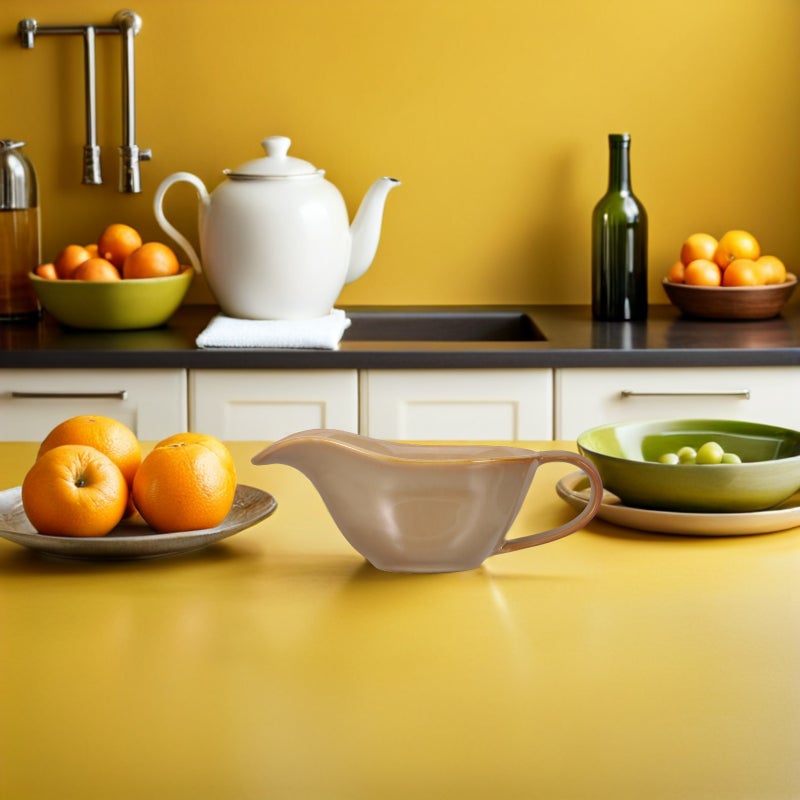 Porcelain Gravy Boat Sauce Pitcher Ceramic Jug with Spout Creamer Gravy Cup Sauce Pot for Dining Salad Dressing Restaurant Serving - Image 5