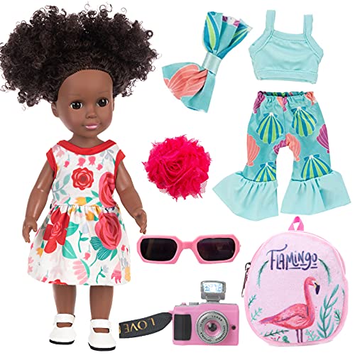 BDDOLL 145 Inch Black Dolls and Black Baby Doll Clothes Accessories - Image 1