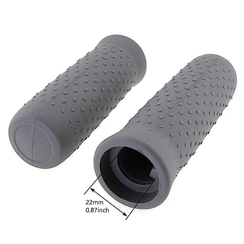 LUORNG Handlebar Grip 1 Pair Silicone Handle Bar Grip Replacement Handle Grips Accessories for Ninebot MAX G30 Electric Scooter, Gray - Image 3