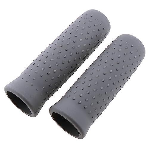 LUORNG Handlebar Grip 1 Pair Silicone Handle Bar Grip Replacement Handle Grips Accessories for Ninebot MAX G30 Electric Scooter, Gray - Image 2