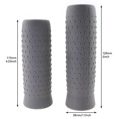 LUORNG Handlebar Grip 1 Pair Silicone Handle Bar Grip Replacement Handle Grips Accessories for Ninebot MAX G30 Electric Scooter, Gray - Image 4