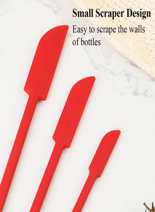 HAGBOU Mini Silicone Spatula, 6 PCS Jar Spatula, Reusable Double-ended Tiny Silicone Spoon for Kitchen and Beauty - Image 5