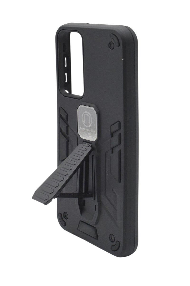 CFS Hard Silicone Shockproof Back Cover Case with Kickstand For Samsung Galaxy A16 - Black - Image 2