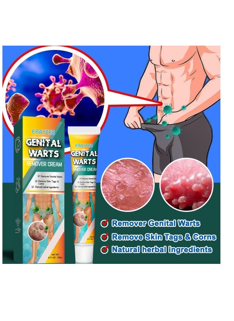 ERAYCEE Wart Removal Cream, A Gentle Safe Portable Wart Removal Cream with Natural Extracts for All Skin Types，Universal for Both Men and Women Wart Removal .Protecting Health and Beauty 20g  - Image 3