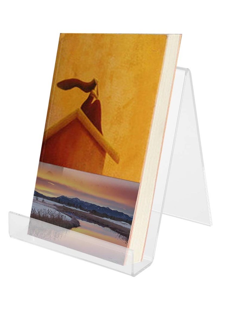SOLARAE Acrylic Easel Book Holder Rack Stand Literature Document Brochure Holder Clear Transparent Book Shelf Music Record Display Stand A5 - Image 2