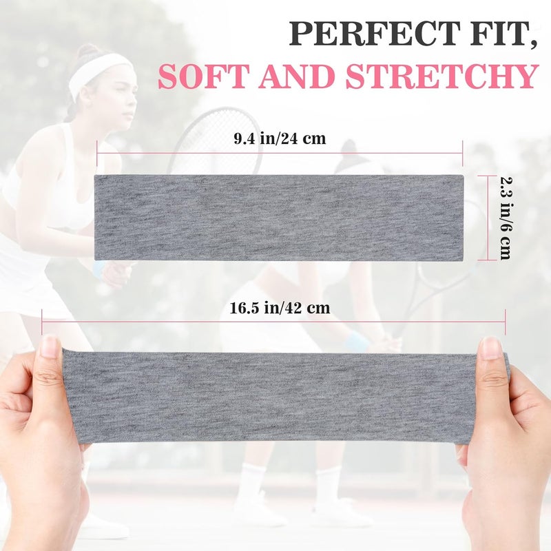 Tyfthui 8 Pack Headbands for Women, Elastic Soft Hair Bands Non Slip Women's Fashion Headbands for Daily Workout Yoga Running - Image 2
