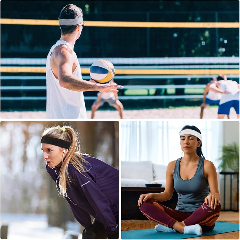 Tyfthui 8 Pack Headbands for Women, Elastic Soft Hair Bands Non Slip Women's Fashion Headbands for Daily Workout Yoga Running - Image 4