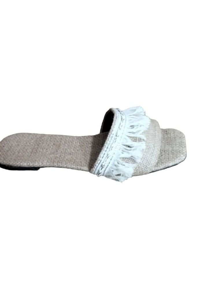 Baraem - Slippers, Flat Mesh Slides Indian Style - Image 1