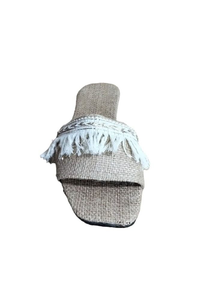 Baraem - Slippers, Flat Mesh Slides Indian Style - Image 1
