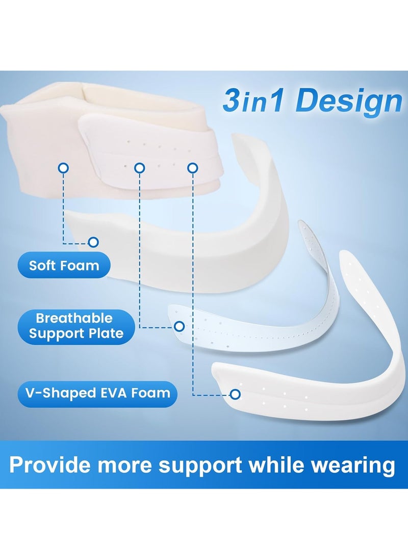 Velpeau Neck Brace for Neck Pain and Strong Support Soft Cervical Collar for Sleeping Upright Snoozing Stabilizes and Relieves Pressure in Spine for Women and Men (Grey)  - Image 3