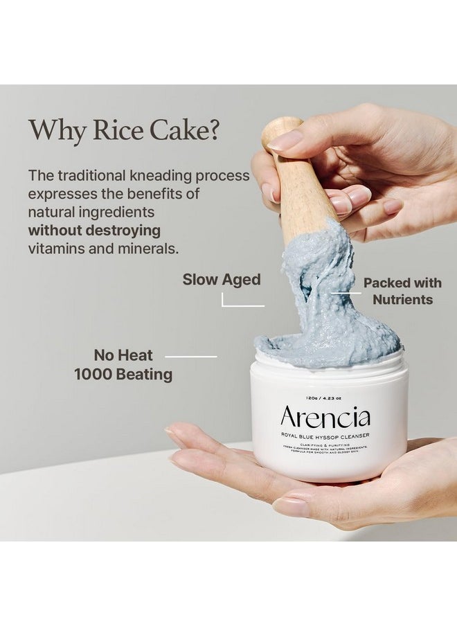 arencia Royal Blue Hyssop Brightening Face Scrub & Exfoliator Spa Quality All Skin Types Vegan Deepcleansing & Moisturizing Facial Cleanser (4.23Oz)  - Image 5