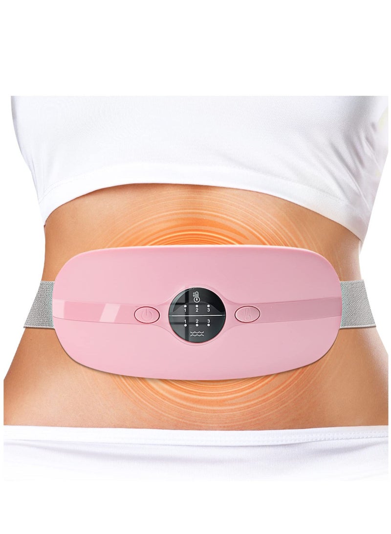 Arabest وسادة تدفئة لاسلكية محمولة، وسادة تدفئة للحيض، لفافة تدفئة سريعة، وسادة تدفئة لتخفيف آلام الظهر أو البطن للنساء والفتيات (وردي) - Image 1